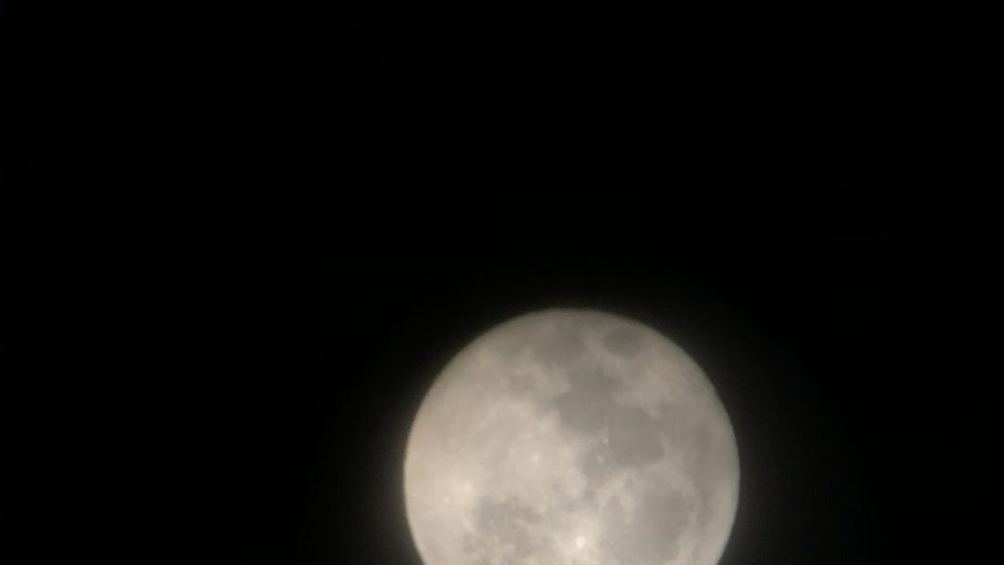 The moon at night