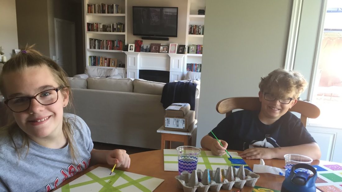 Me and Zach doing on craft
