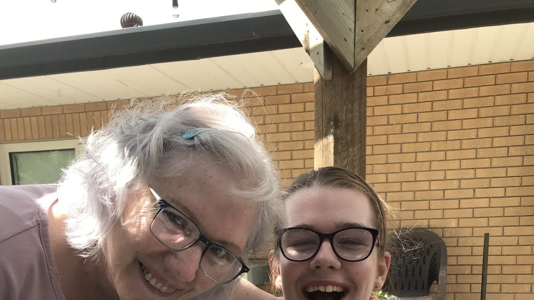 Me and grandma at Great Grandpa’s