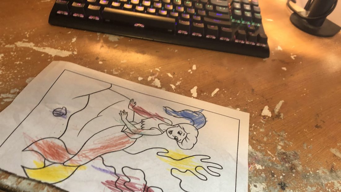 Mermaid colouring that I did for my mom
