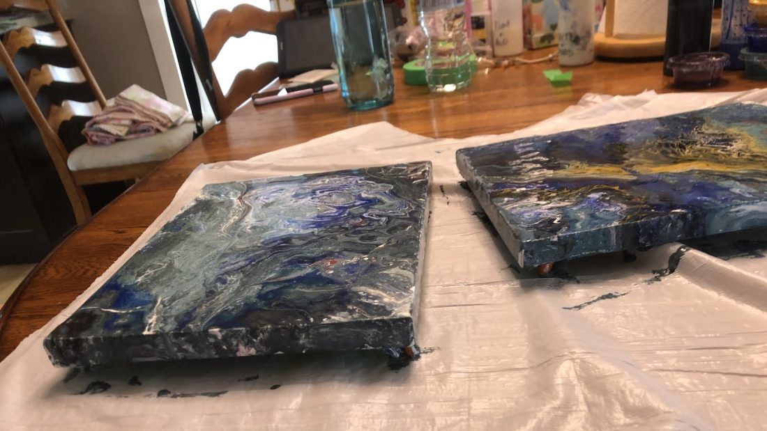My painting and Grandma’s painting