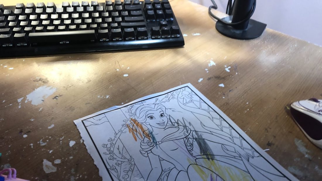Bell the princess that I am coloured for my dad