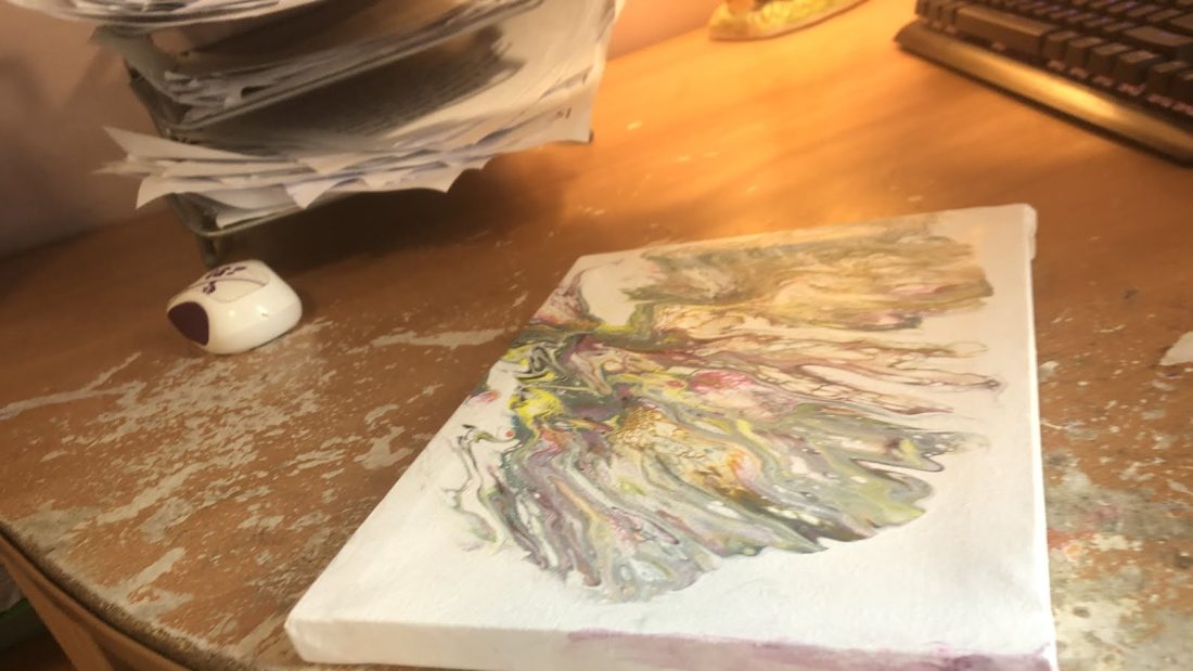 The painting that I did with my grandma a while ago