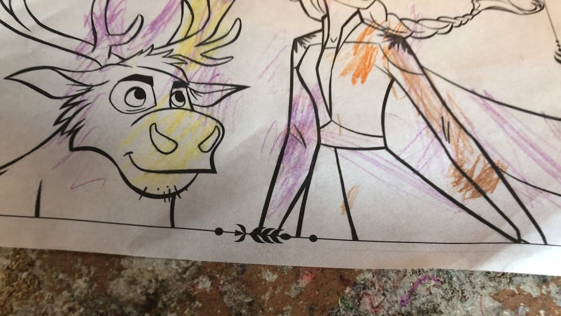 Let it go frozen colouring page for my dad