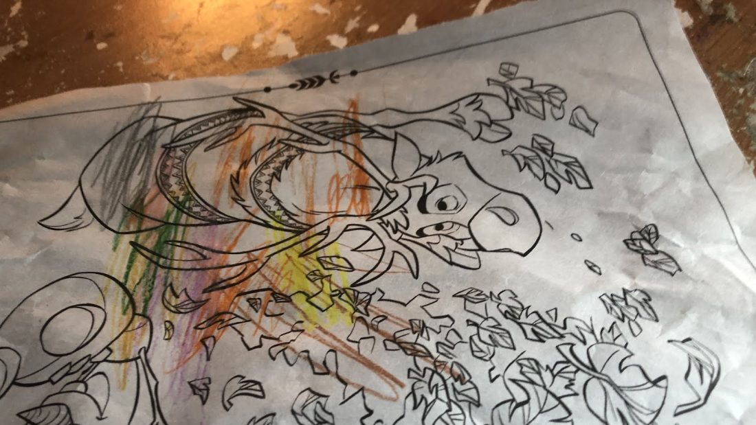 Frozen colouring page side number two