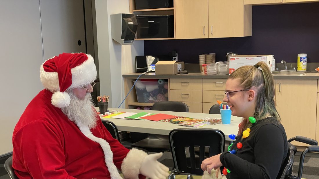 More pictures of me and Santa