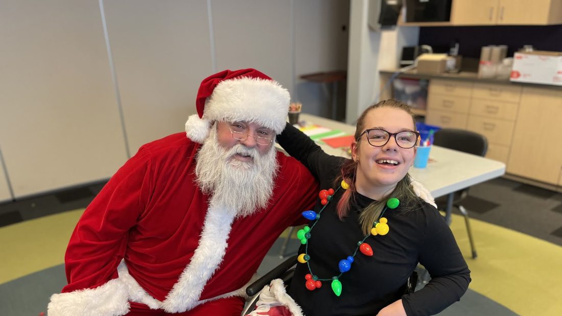 Me and Santa at the library