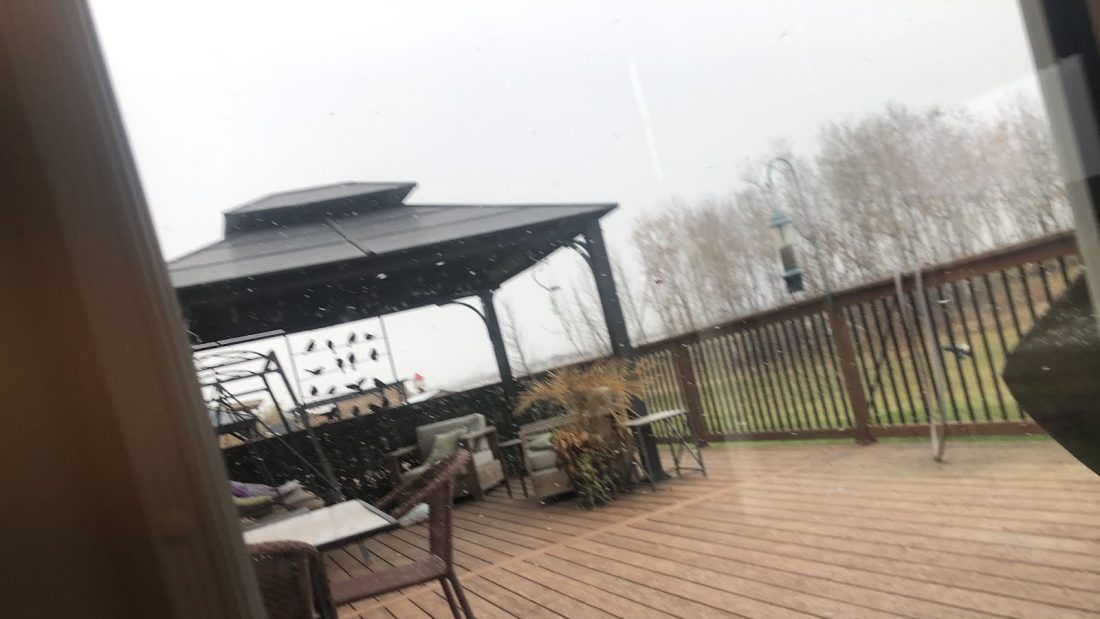 It’s starting to drip down the snow