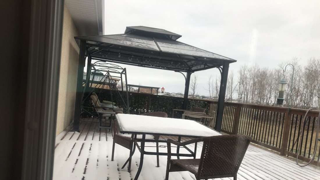 Snow on on deck