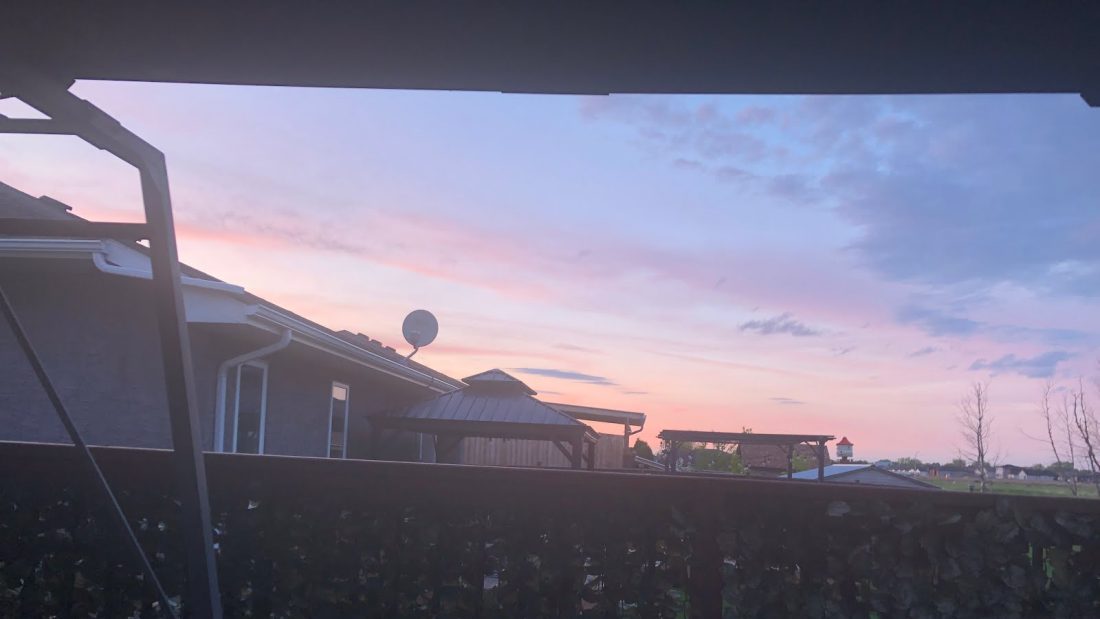 Sunset last night