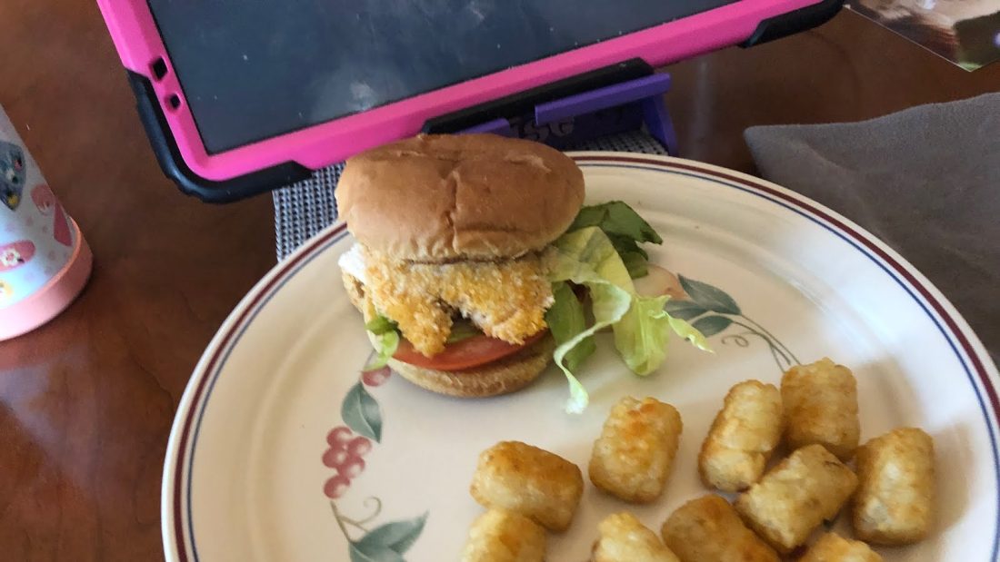 My supper with those yummy tots
