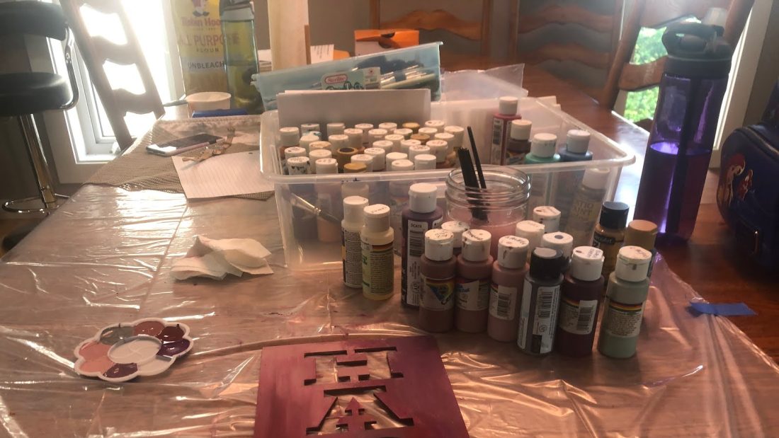 Painting the sign