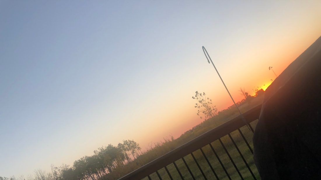Sunrise this morning