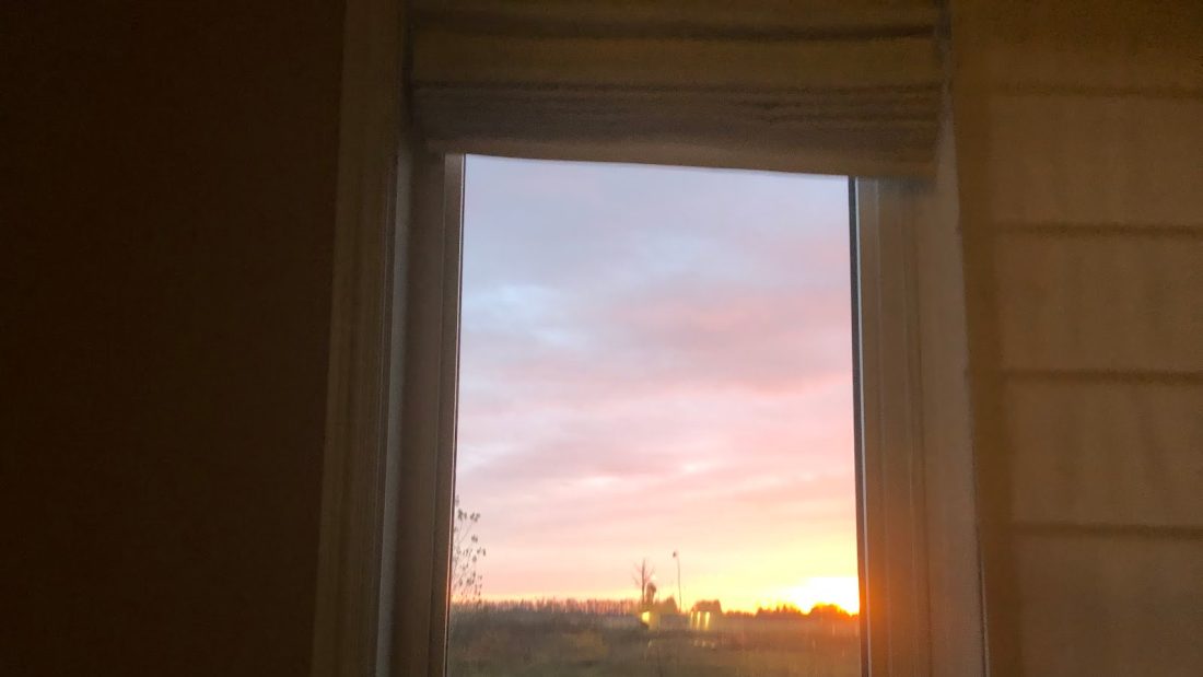Sunrise this morning
