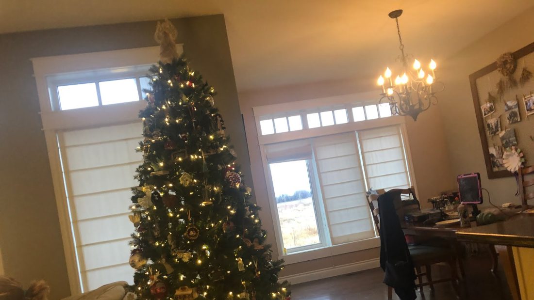 Christmas tree decorated