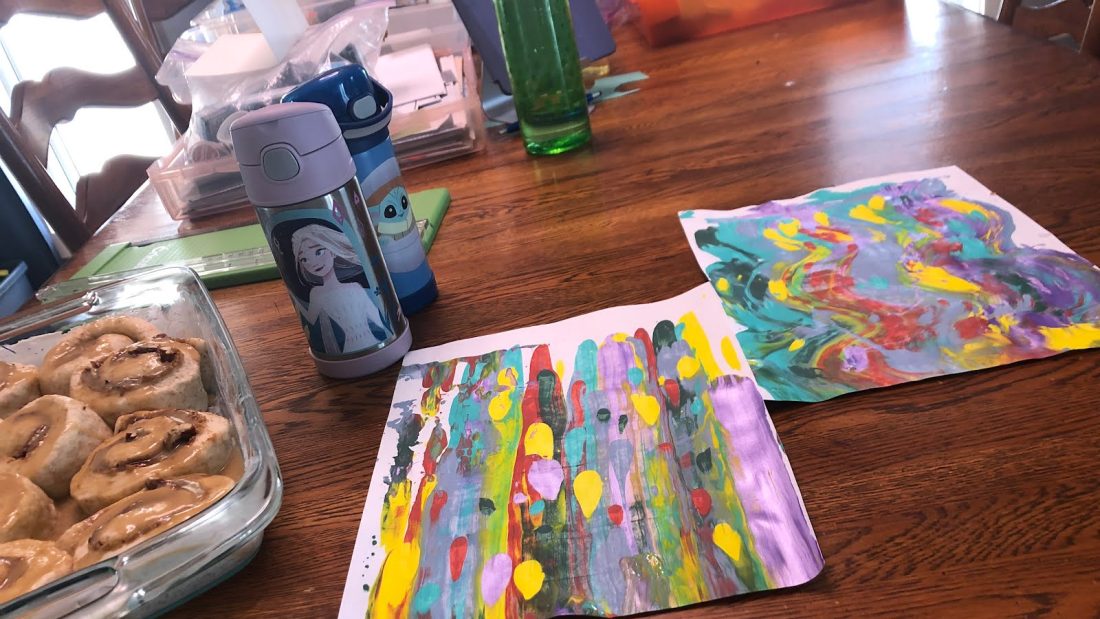 Today’s painting that my grandma and I did