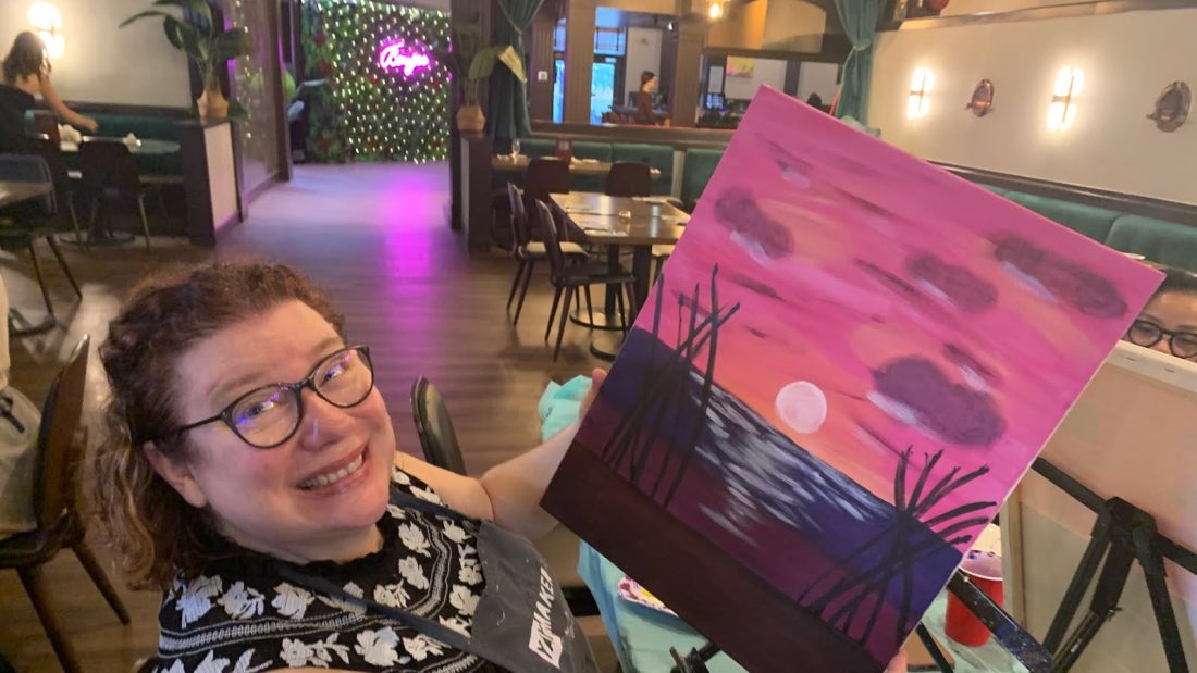 What do you guys think of my mom is painting so far