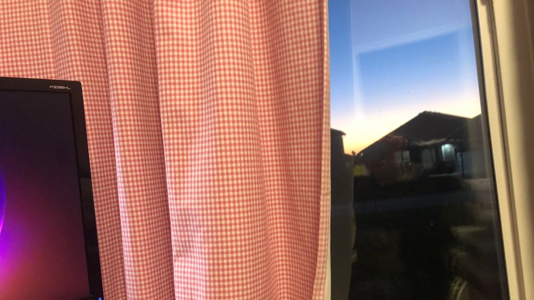 Here is tonight’s sunset out my window