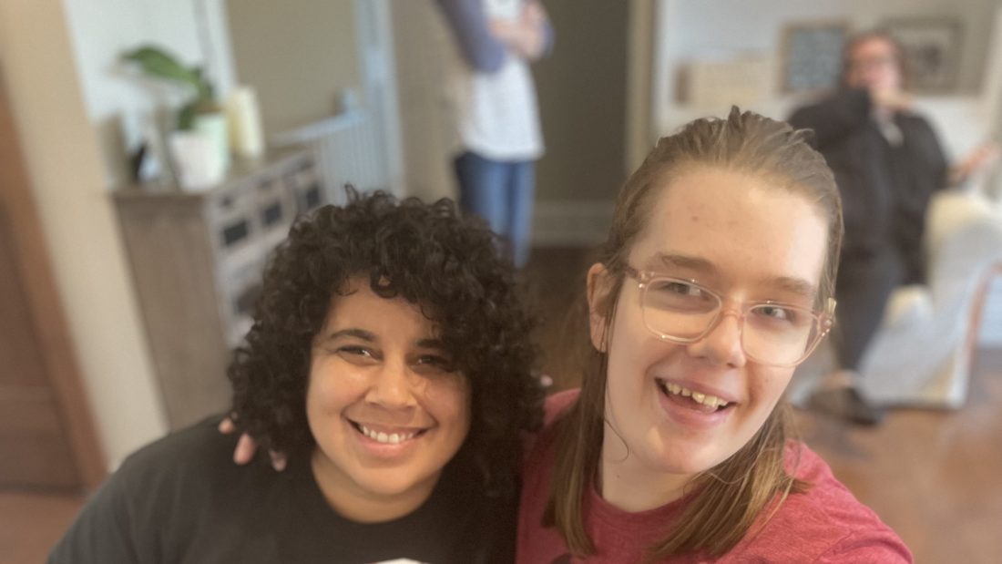 Ellie with Augustine at Ellie’s house on September 20th, 2025 Saturday