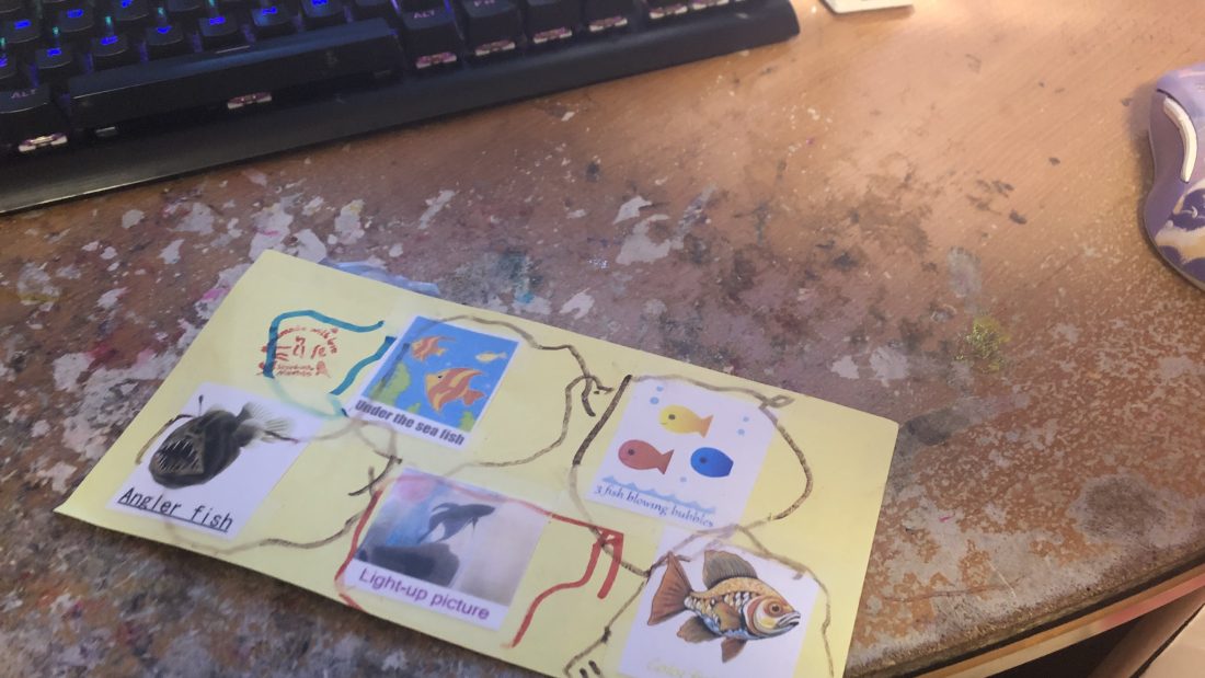 Fish bookmark time again for the Cardz For Kidz Again
