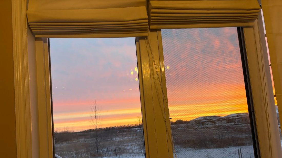 Sunrise this morning