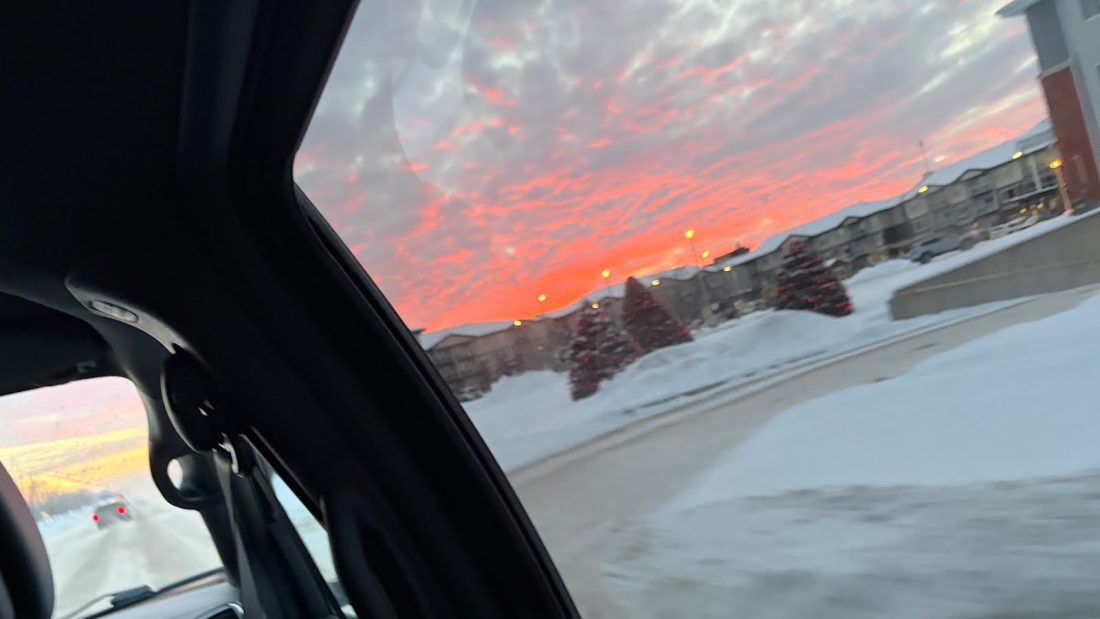 Sunrise this morning