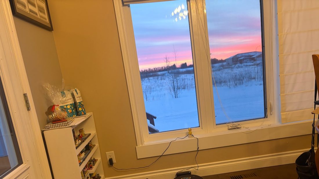 Sunrise this morning